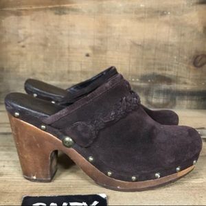 Ugg Mule Booties with Studs and Fur inside